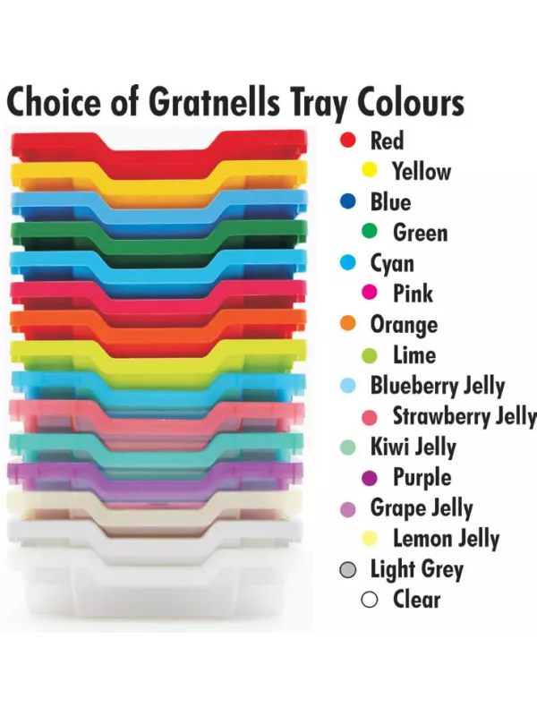 Willowbrook Static Triple Bay Tray Unit With Cupboard - 5 Trays - 533mm High